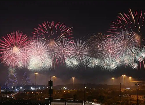 邓州市焰火晚会